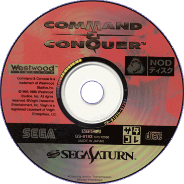 COMMAND AND CONQUER (SATURN) - CD